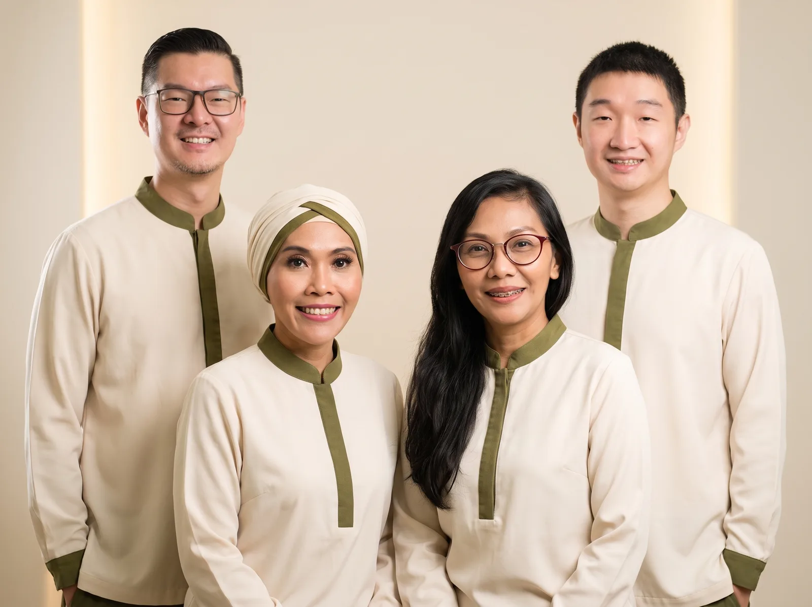 Empat pendiri Solacea, berdiri bersama